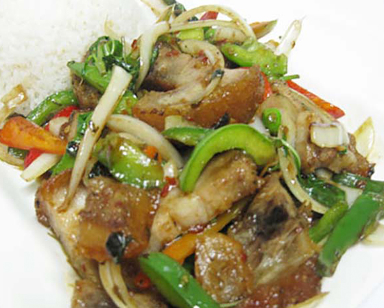 Image: Pad Kra Prow Crispy Pork